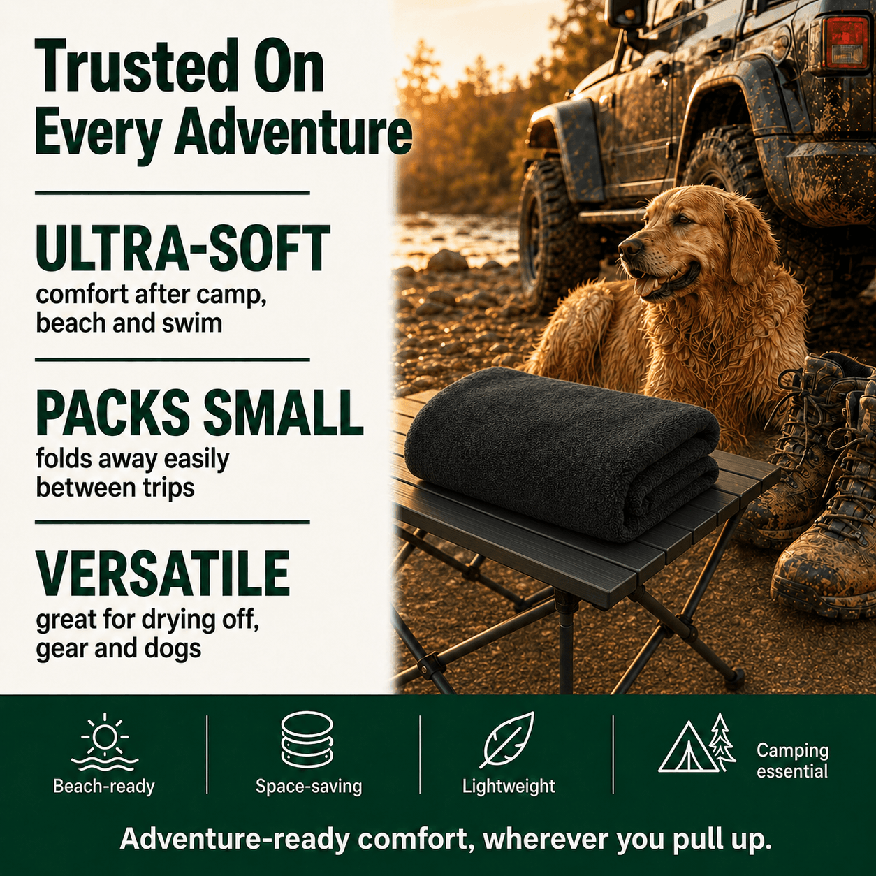 RinseFlow Quick-Dry Camp Towel